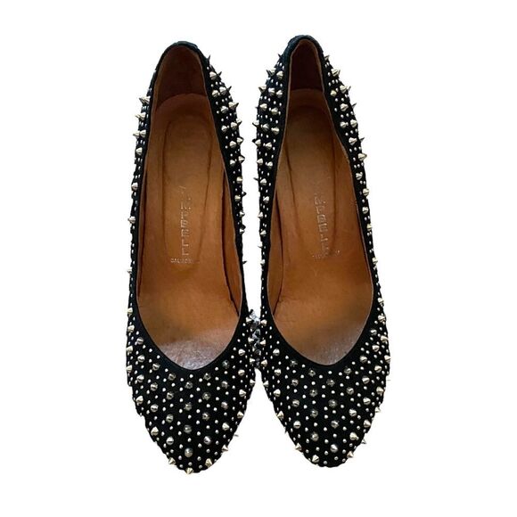 Jeffrey Campbell Spiked + Studded Black Suede Heels Women’s US Size 8 - Picture 6 of 9
